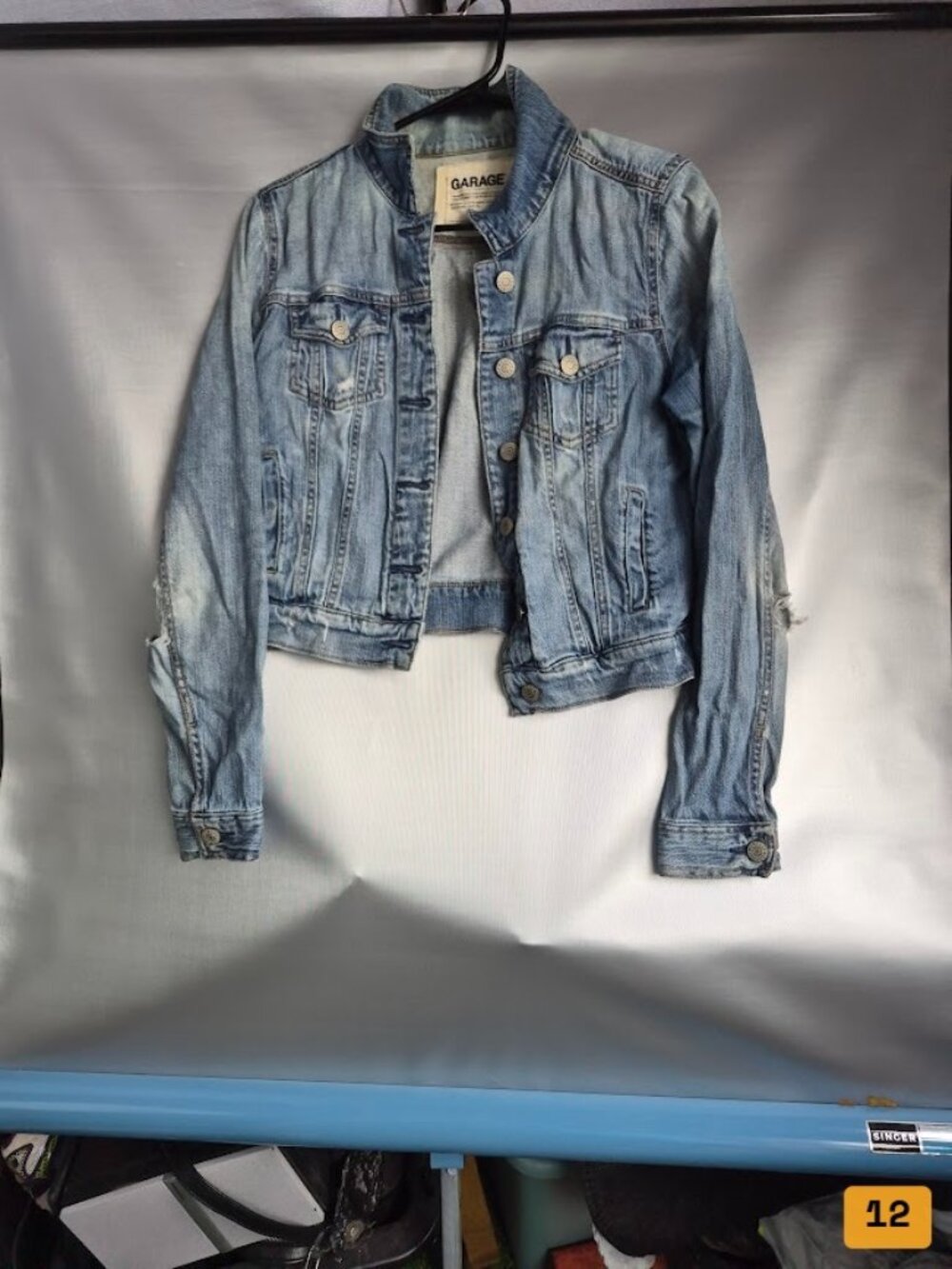 Garage Denim Jacket Size S light blue